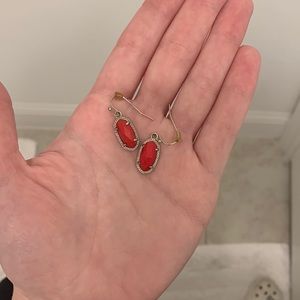 Red Kendra Scott dangle earrings